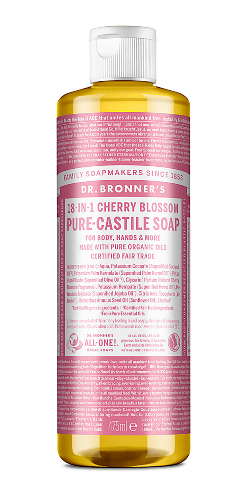 Dr Bronners Cherry Blossom Pure Castile Liquid Soap 475ml